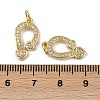Brass Micro Pave Cubic Zirconia Pendants KK-I358-058B-G-3
