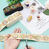14M 2 Colors Ethnic Style Embroidery Polyester Ribbons OCOR-GA0001-54-6