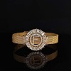 Brass Micro Pave Clear Cubic Zirconia Bangles for Women FS-WGA7409-06-1