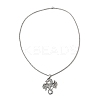 Alloy Dragon Pendant Necklace with 201 Stainless Steel Box Chains LS-NJEW-D053-01AS-1