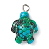 6Pcs 6 Color Dyed Synthetic Turquoise Sea Animal Pendants PALLOY-JF02725-3