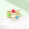 304 Stainless Steel Cuff Rings for Women RJEW-D334-02D-G-2