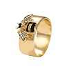 Zinc Alloy and Rhinestone Finger Rings FS-WGB1C3B-04-3