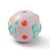 Opaque Painted Glass Beads LS-GLAA-B001-01I-2