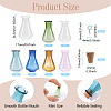 6Pcs 6 Colors Cone Glass Wishing Bottle Decoration AJEW-TA0001-52B-3