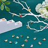 96Pcs 12 Colors Butterfly Alloy Enamel Shoe Charms PALLOY-FH00001-4