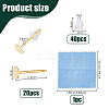 20Pcs 925 Sterling Silver Flat Pad Stud Earring Findings STER-DC0001-59-2