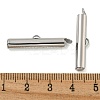 Brass Slide On End Clasp Tubes KK-N254-119P-04-3