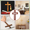 Wood Cross Wall Decoration AJEW-WH0348-328-6