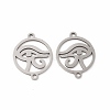 Tarnish Resistant 201 Stainless Steel Connector Charms STAS-K251-089P-1