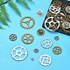 36Pcs 12 Styles Tibetan Style Alloy Steampunk Pendants TIBEP-YW0001-89-4