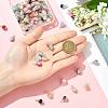 100Pcs 10 Colors Crackle Baking Paint Imitation Jade Glass Charms PALLOY-FS00056-8