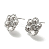 Brass Stud Earring Findings KK-K388-09P-2