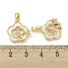 Brass with Clear Cubic Zirconia with Sea Shell Pendants KK-Q820-12G-3
