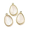 Natural Quartz Crystal Rock Crystal Faceted Pendants G-M431-14G-02-1