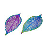 Ion Plating(IP) 201 Stainless Steel Filigree Pendants STAS-S118-072-2