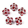 Polymer Clay Rhinestone Beads with Square Acrylic CLAY-T022-03D-1