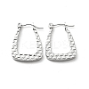 Non-Tarnish 304 Stainless Steel Trapezoid Hoop Earrings for Women EJEW-A076-07P-1