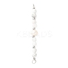 Faceted Round Natural Howlite & Rainbow Moonstone & Potato Natural Cultured Freshwater Pearl Beaded Connector Charms PALLOY-JF03532-04-1