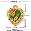 304 Stainless Steel Enamel Pendants STAS-OY003-16G-2