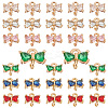 30Pcs 6 Colors Brass Cubic Zirconia Charms KK-PH0005-66-1