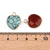 Natural & Synthetic Mixed Stone Faceted Pendants KK-N254-179G-3