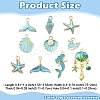 20Pcs 10 Styles Ocean Theme Alloy with Enamel Pendants FIND-YW0012-73-2