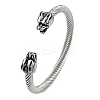 304 Stainless Steel Cuff Bangles for Women STAS-M023-09P-1