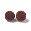 Flocky Acrylic Beads OACR-L011-C-02-2