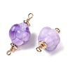 Opaque Acrylic Imitation Gemstone Links Connector Charms KK-K296-08B-G-2
