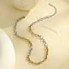 Two Tone 304 Stainless Steel Cable Chain Necklaces for Women NJEW-G173-01GP-1