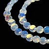 Transparent Electroplate Glass Beads Strands GLAA-Q099-I01-07-4
