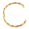 Ion Plating(IP) 304 Stainless Steel Bamboo Hinged Bangle for Women BJEW-D055-04G-3