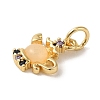 Brass Micro Pave Colorful Cubic Zirconia Glass Pendants KK-R162-026A-G-2