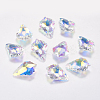 Faceted Glass Rhinestone Charms X-RGLA-F052-001AB-1