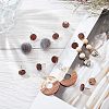  60Pcs Walnut Wood Stud Earring Findings MAK-NB0001-12-2