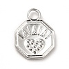 304 Stainless Steel Pendant Rhinestone Settings STAS-P312-06P-2