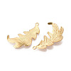 304 Stainless Steel Leaf Pendants STAS-T069-39G-2