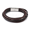 Leather Cord Multi-strand Bracelets BJEW-K141-29B-5