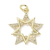 Brass Micro Pave Cubic Zirconia Pendants LS-KK-L248-07G-02-1