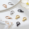 8Pcs 4 Colors Ion Plating(IP) 304 Stainless Steel Lobster Claw Clasps STAS-LP0005-06-1