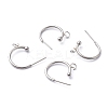 Non-Tarnish 304 Stainless Steel Half Hoop Earrings X-STAS-Z028-B01-P-2