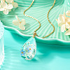 1Pc Dried Flower Stainless Steel Cable Chain Necklaces NJEW-TA0001-19B-6