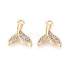 Rack Plating Alloy Rhinestone Pendants FIND-N011-23KCG-1