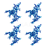 Flower Polyester Embroidery Sew on Appliques PATC-WH0020-33E-1