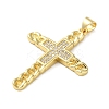 Brass Micro Pave Clear Cubic Zirconia Pendants KK-A212-06D-G-2