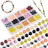 450Pcs 15 Style Drawbench Glass Beads Strands DGLA-PH0001-11-1