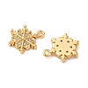 Christmas Brass Micro Pave Clear Cubic Zirconia Charms LS-KK-B160-41G-02-2