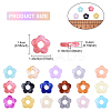 100Pcs Gradient Color Transparent Acrylic Beads OACR-YW0003-37-3