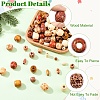 240Pcs 12 Styles Mixed Shapes Wood Beads WOOD-YW0001-73-5